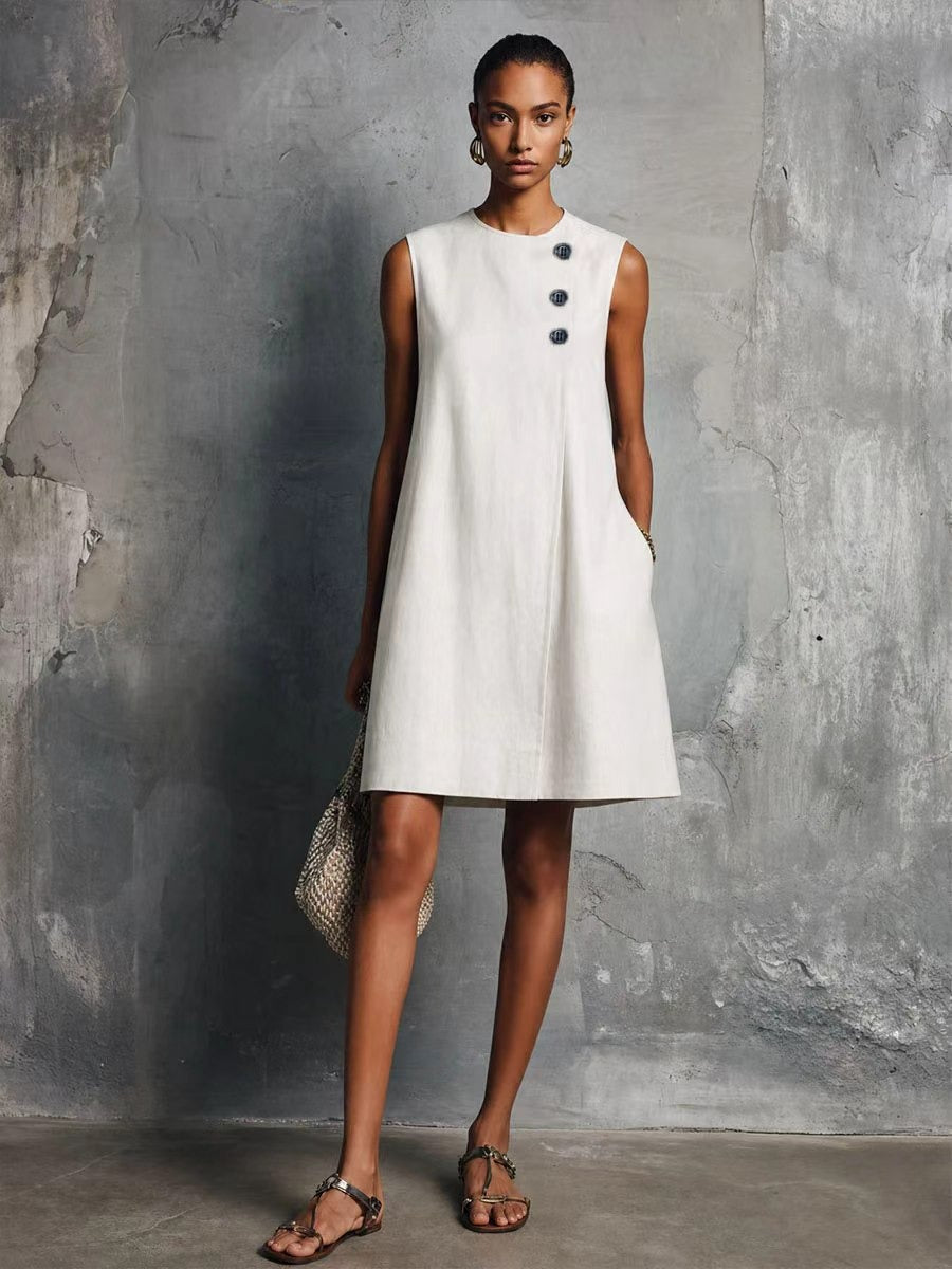 Esmée | Robe chemise classique boutonnée sur le devant