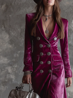 Victoire | Robe blazer en velours
