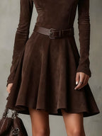 Pauline | Mini-robe vintage en daim