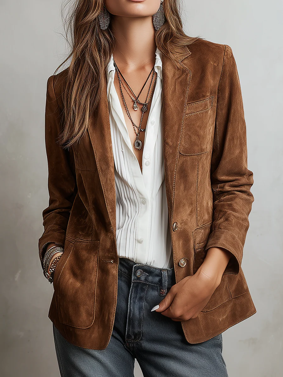 Ninon | Blazer vintage marron