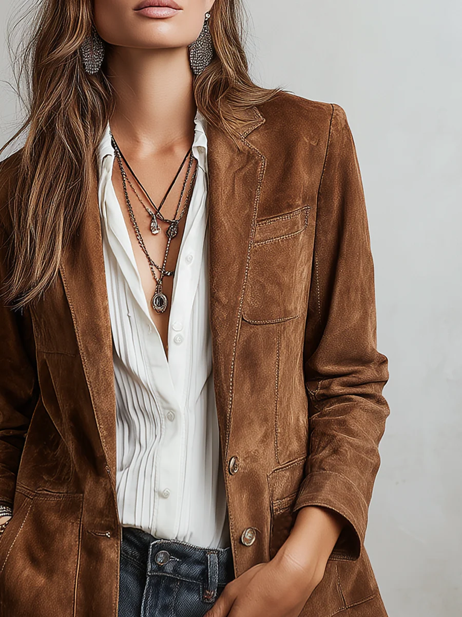 Ninon | Blazer vintage marron