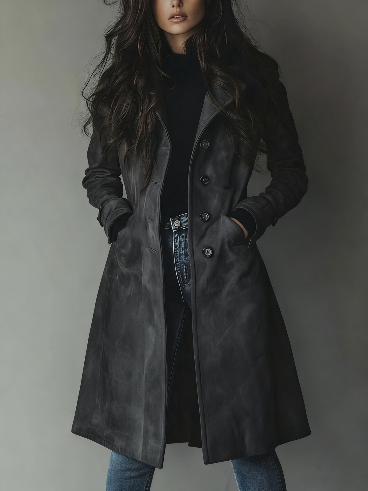 Ysaline | Trench vintage en daim
