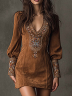 Noémie | Robe courte effet daim