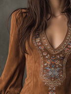 Noémie | Robe courte effet daim