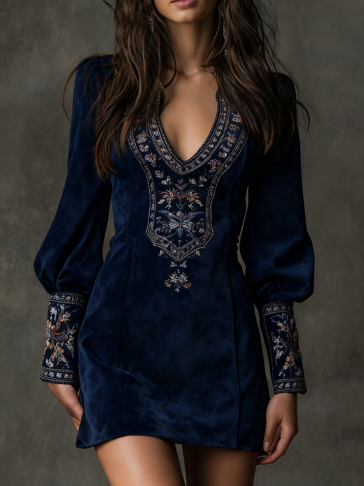 Noémie | Robe courte effet daim