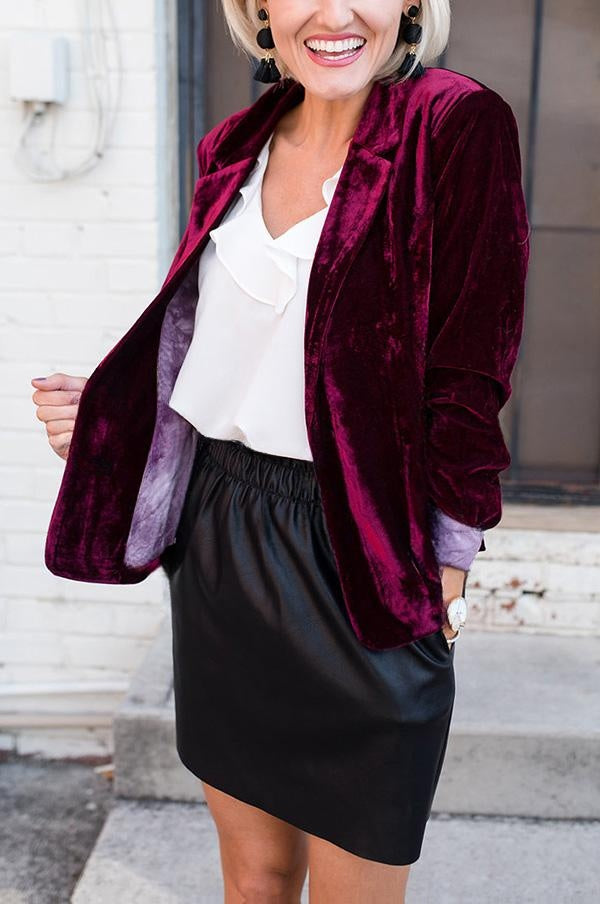 Violette | Blazer chic en velours