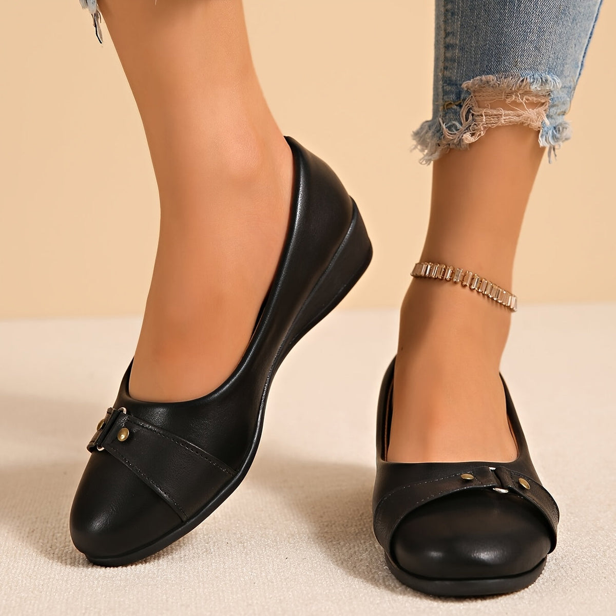 Dahlia | Mocassins compensés à boucle