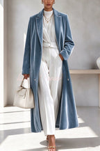 Perrine | Long manteau élégant en velours