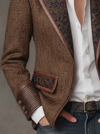 Capucine | Blazer à empiècements motif chevrons