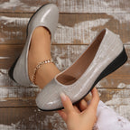 Diane | Escarpins vernis à petit talon compensé