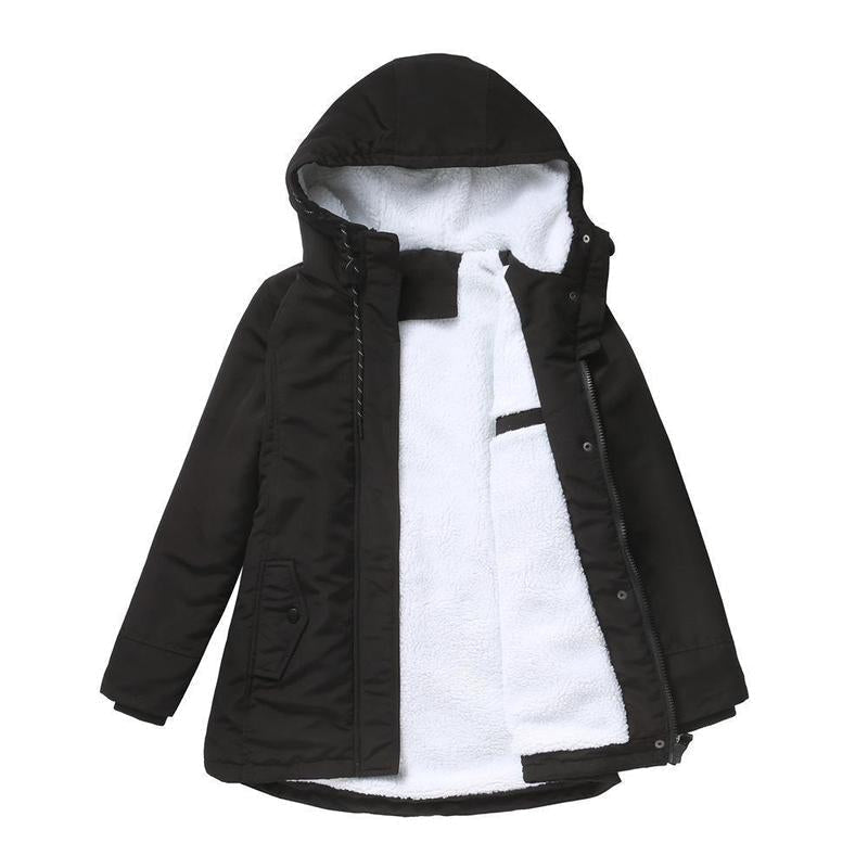 Capucine | Parka chaude à capuche et doublure polaire douce