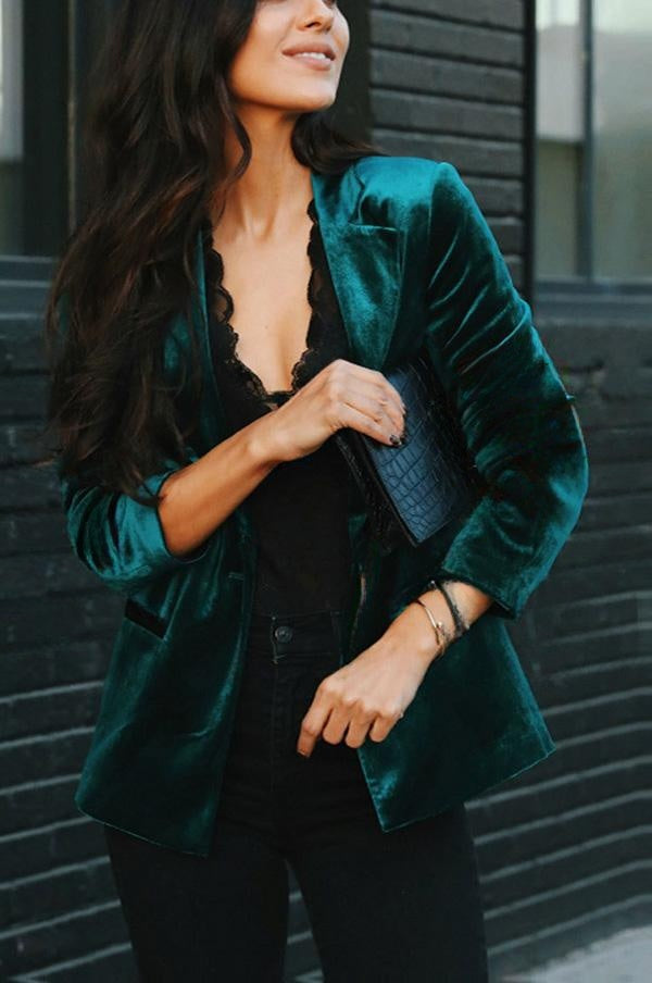 Violette | Blazer chic en velours