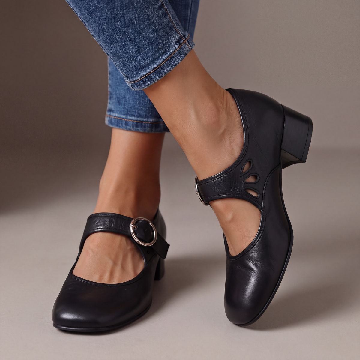 Aude | Sandales Mary Jane confort en cuir