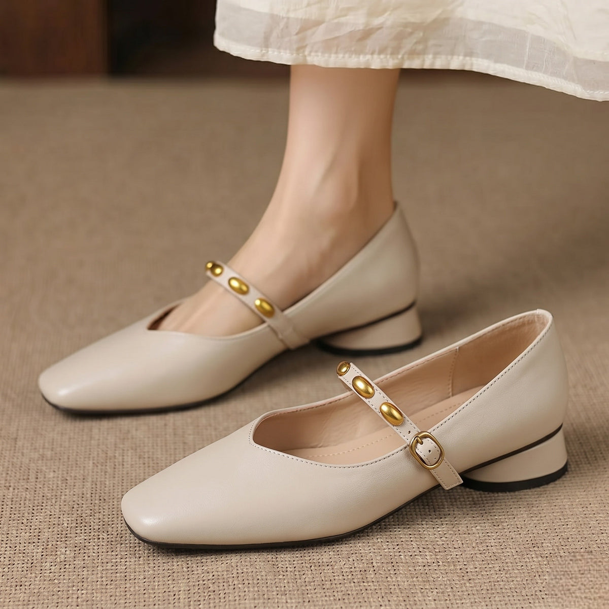 Armelle | Ballerines en cuir véritable