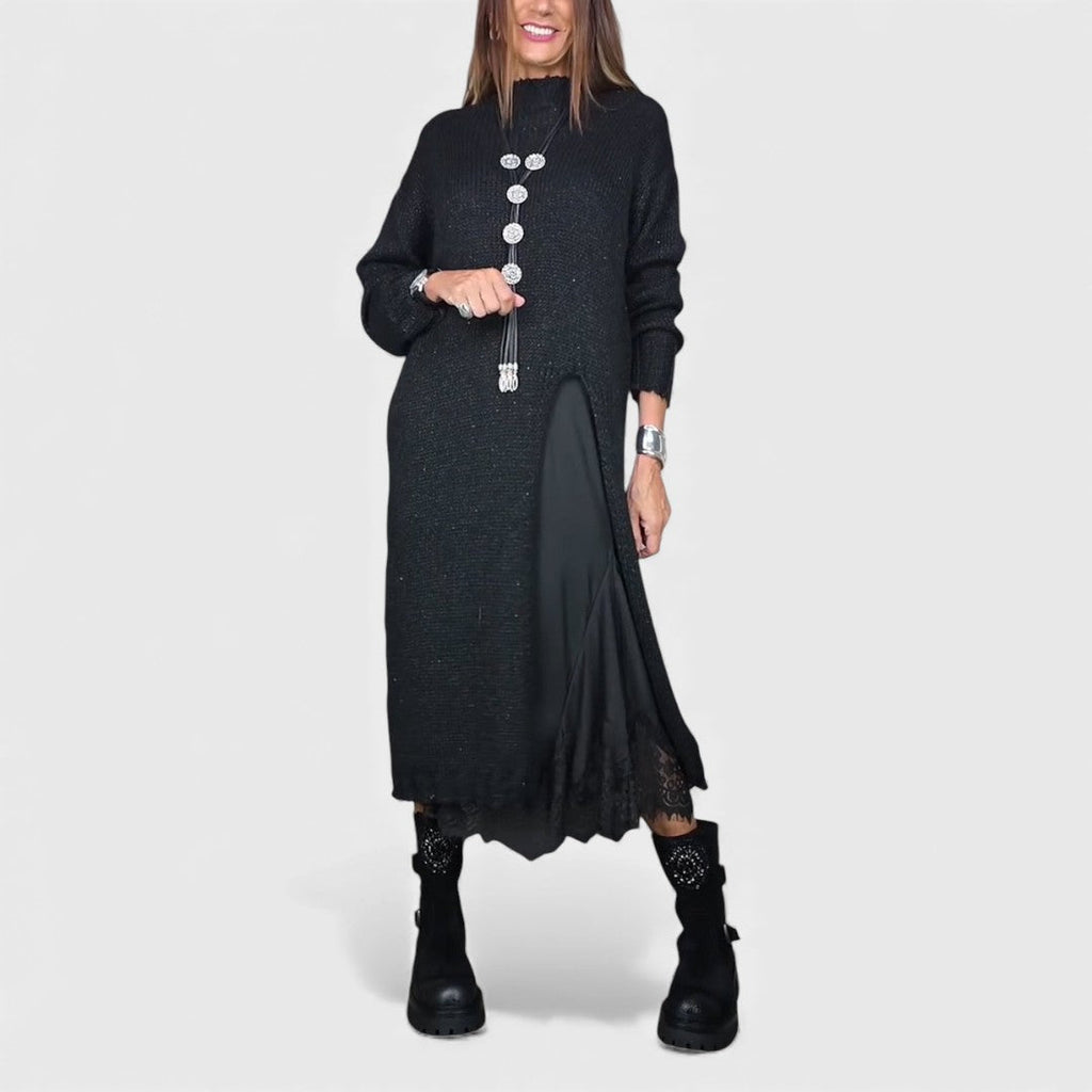 Séléna | Ensemble deux pièces robe et pull long en maille