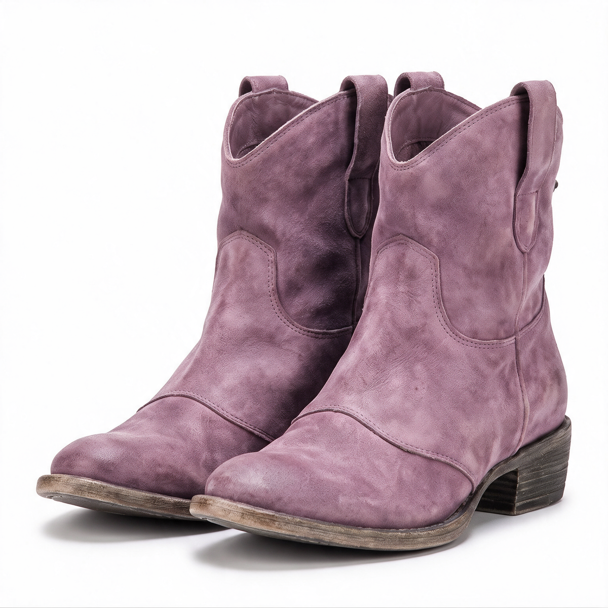 Yvette | Bottines western à surpiqûres et ligne sculpturale épurée