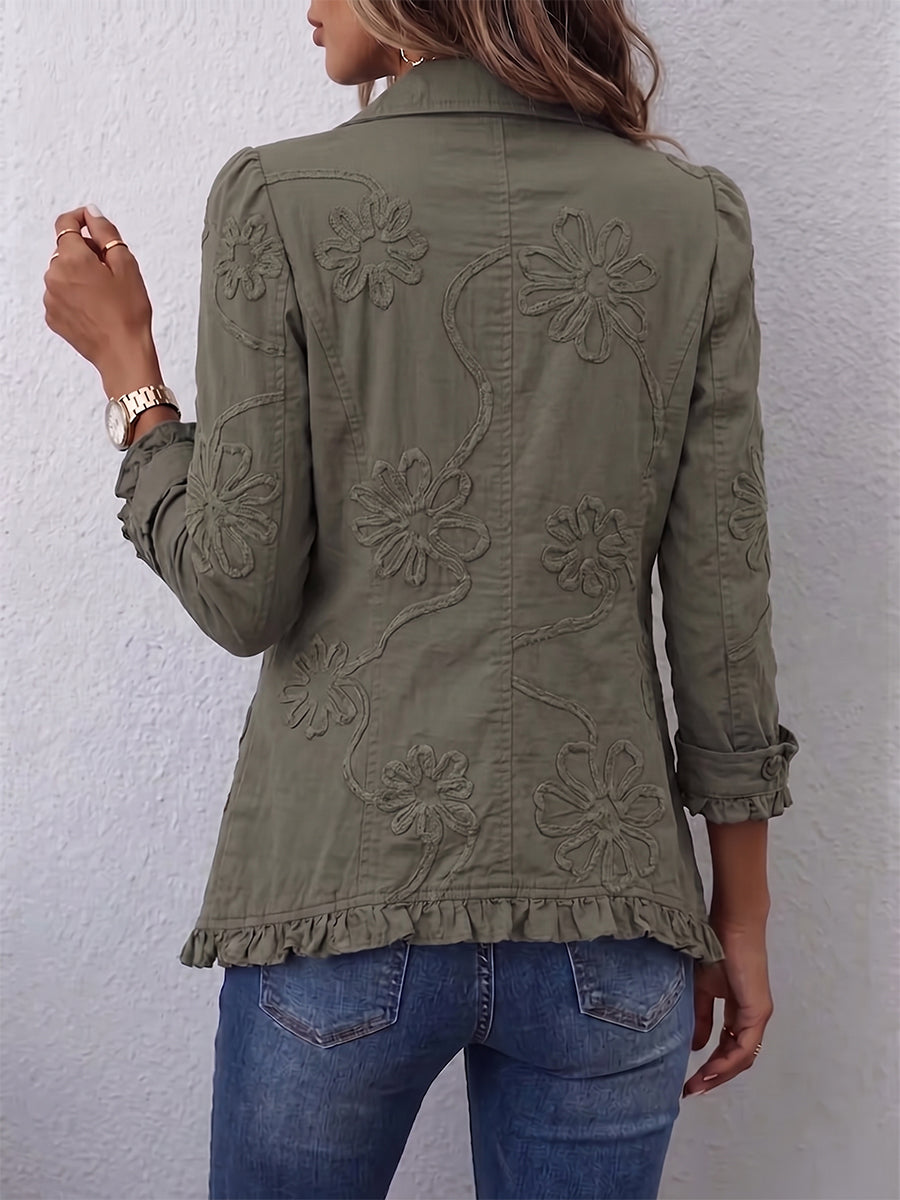 Amélie | Veste brodée à volants