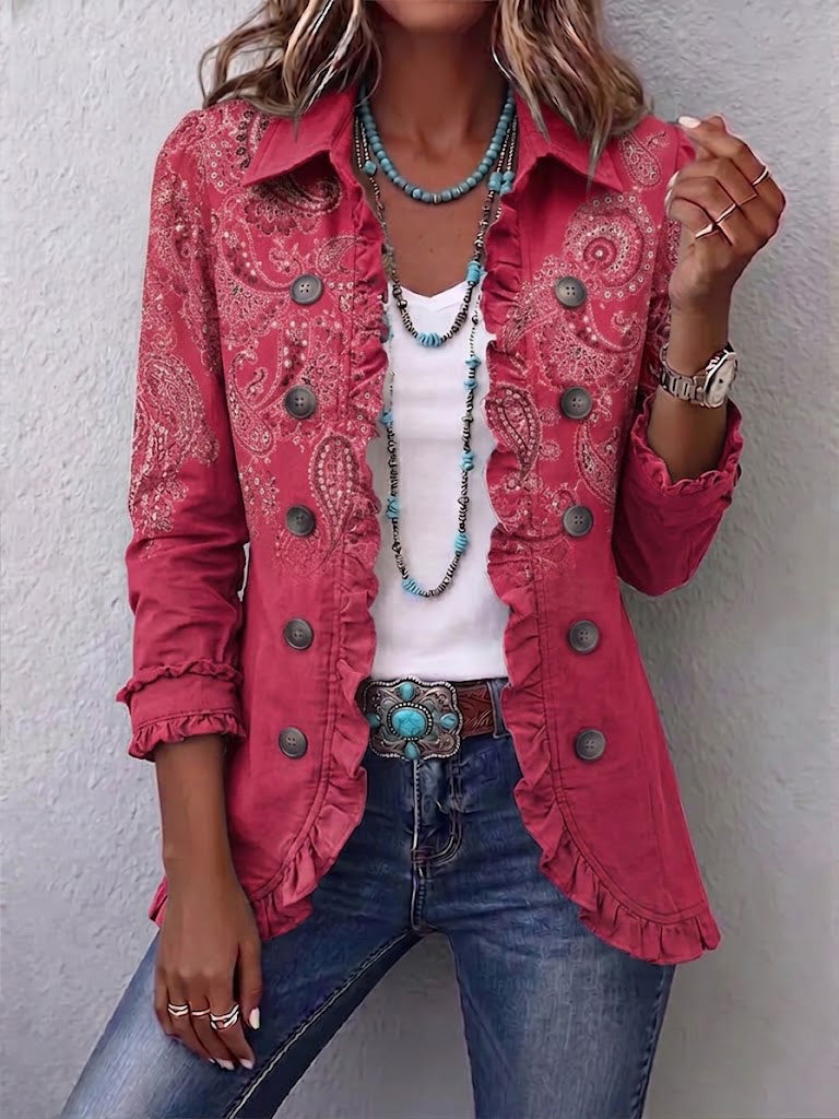 Mireille | Veste à motif cachemire