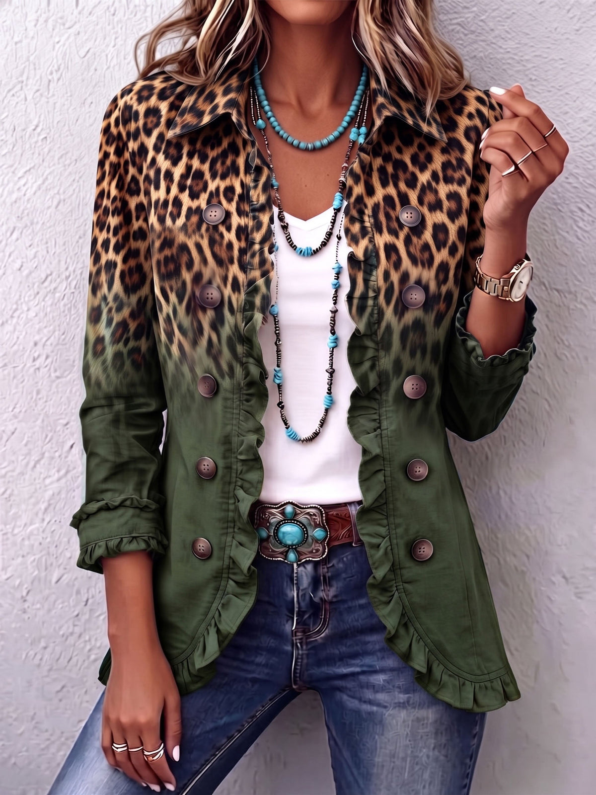 Ernestine | Veste blazer léopard