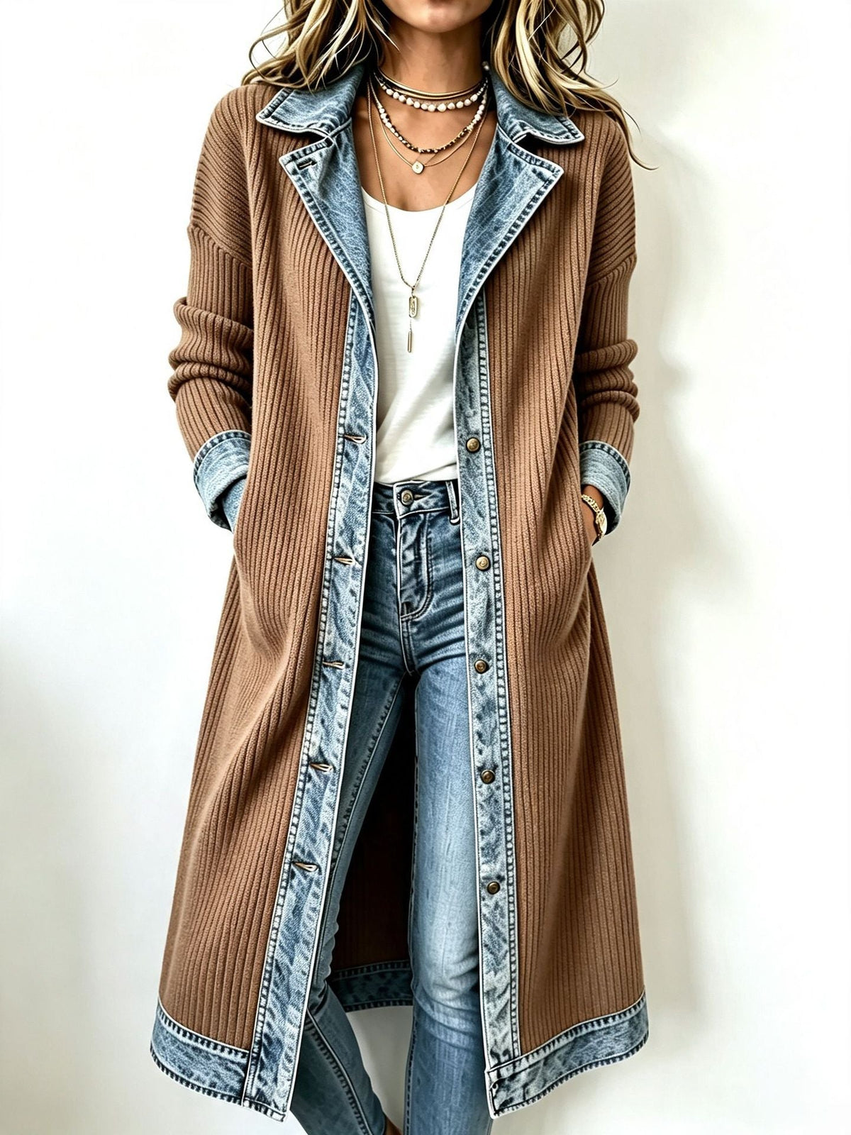 Rosalie™ | Long cardigan décontracté en maille
