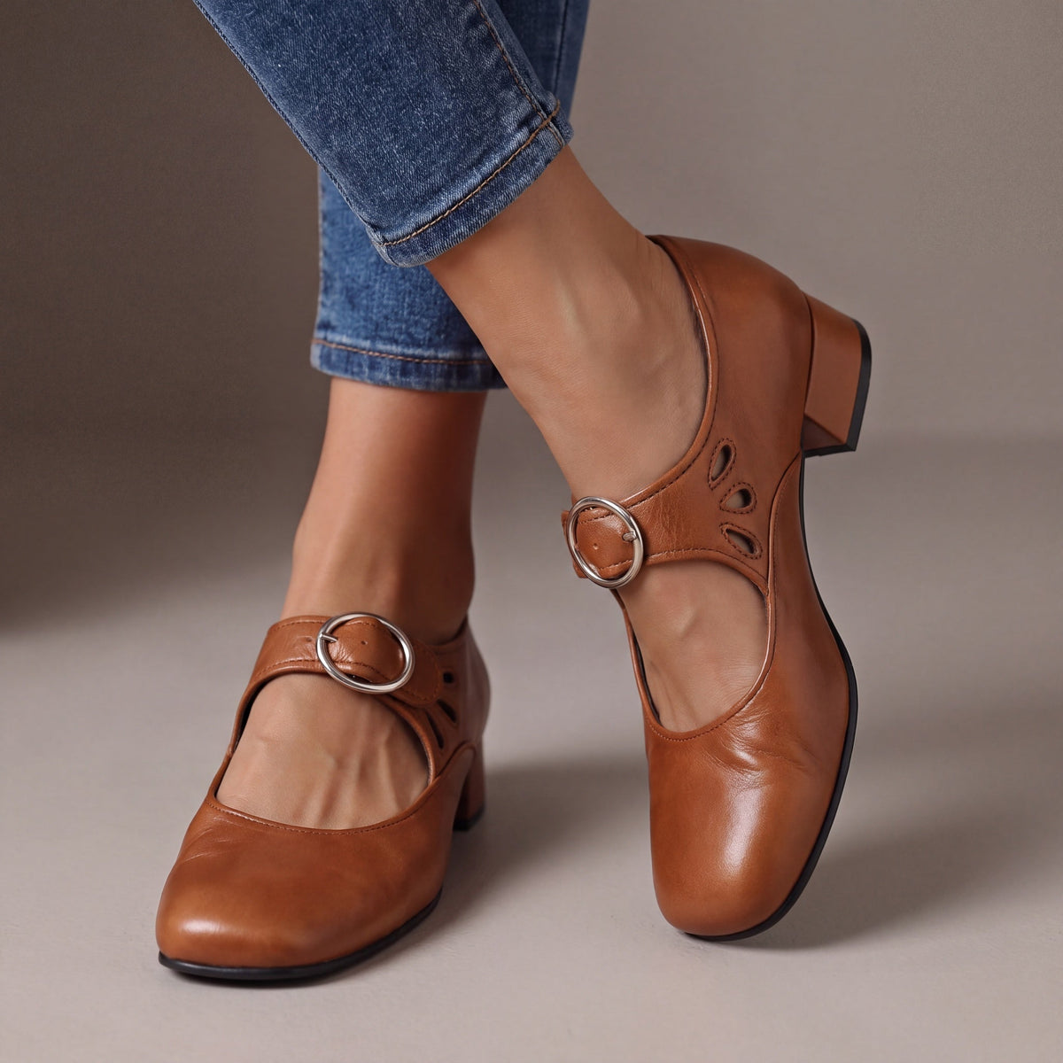 Aude | Sandales Mary Jane confort en cuir
