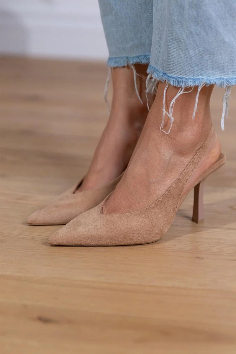 Prudence | Talons bas couleur nude