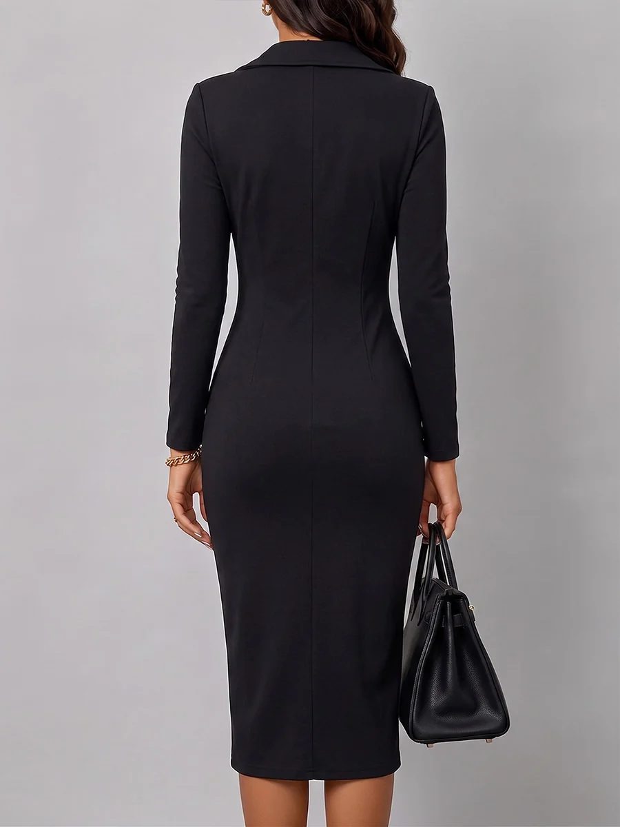Chloé | Robe Col Blazer et Fermeture Éclair Dorée