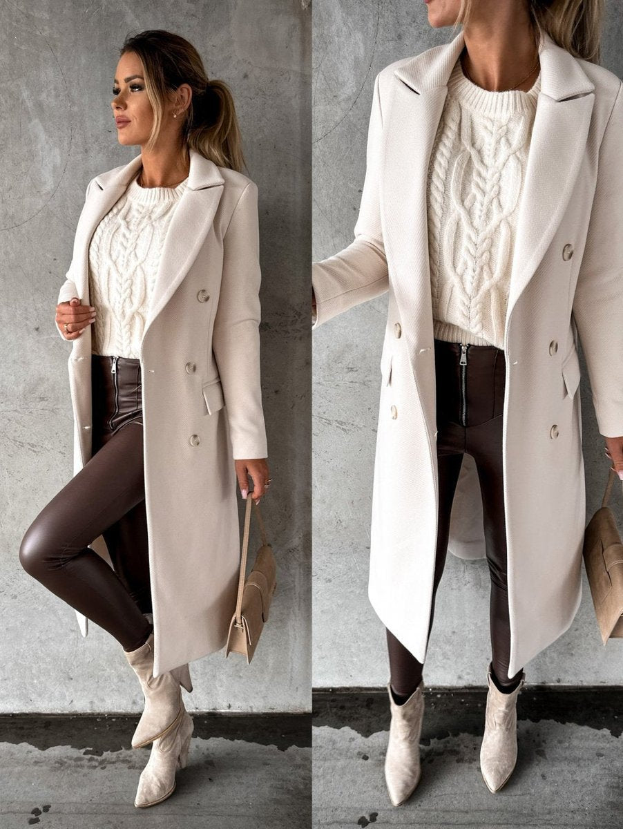 Émeline | Manteau long à double boutonnage