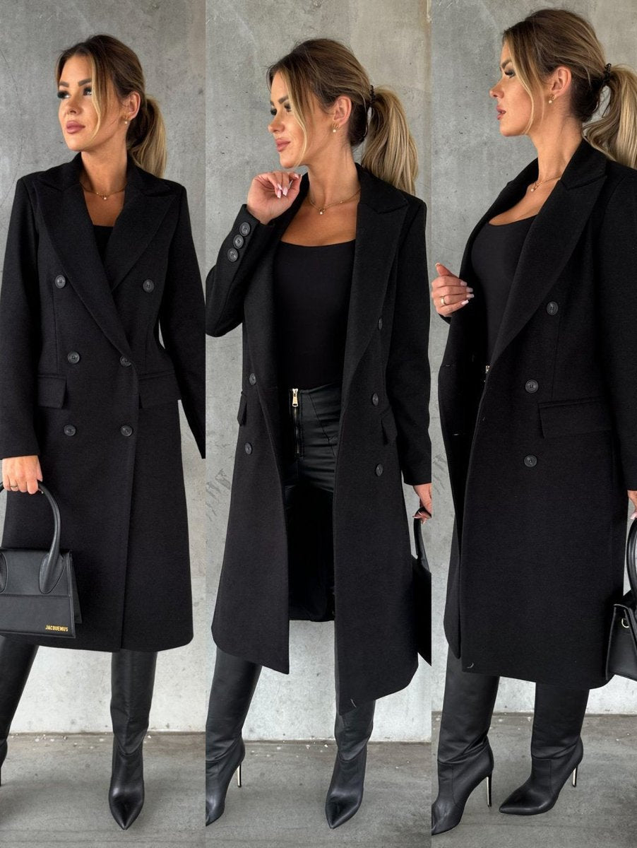 Émeline | Long manteau à double boutonnage