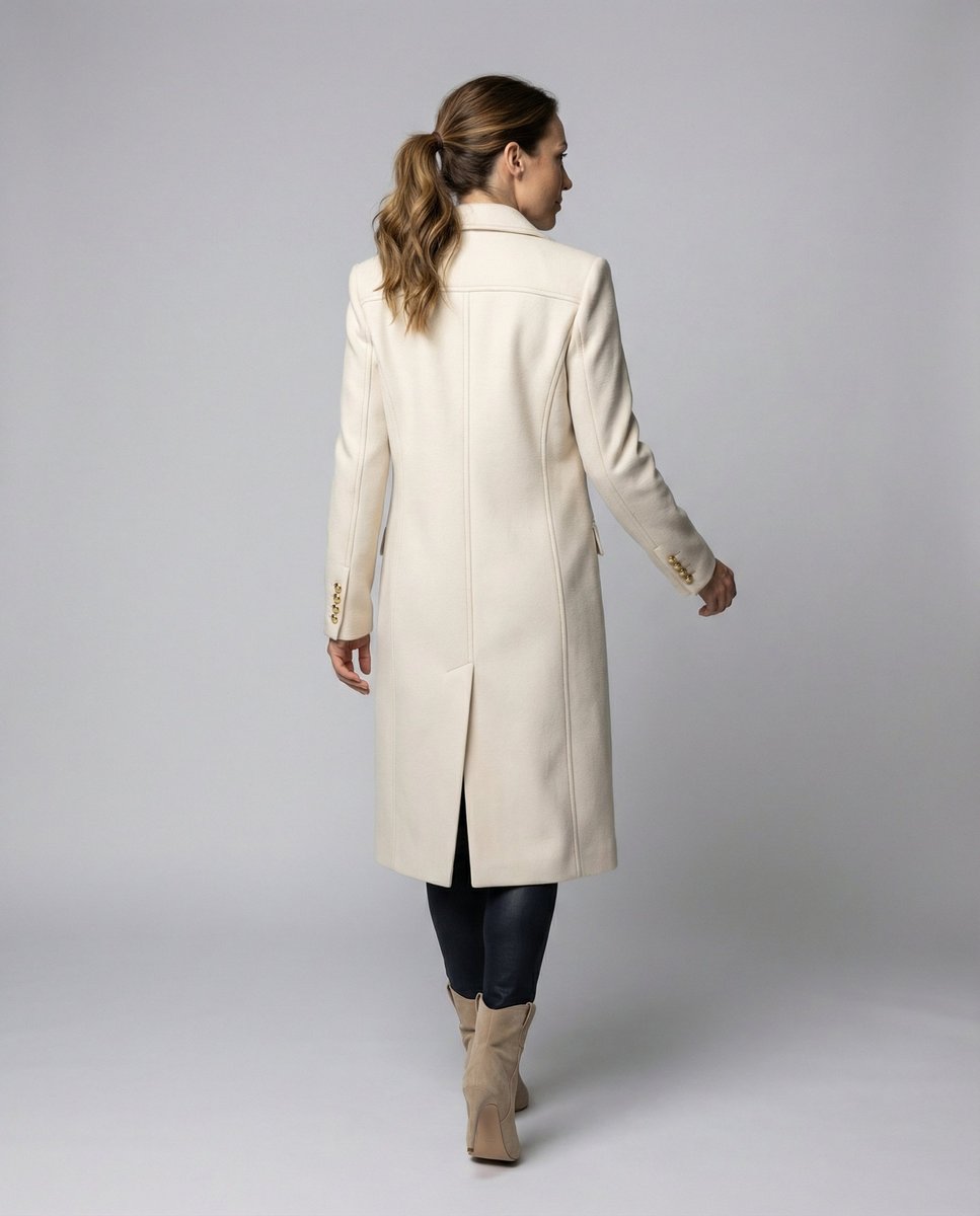 Émeline | Long manteau à double boutonnage