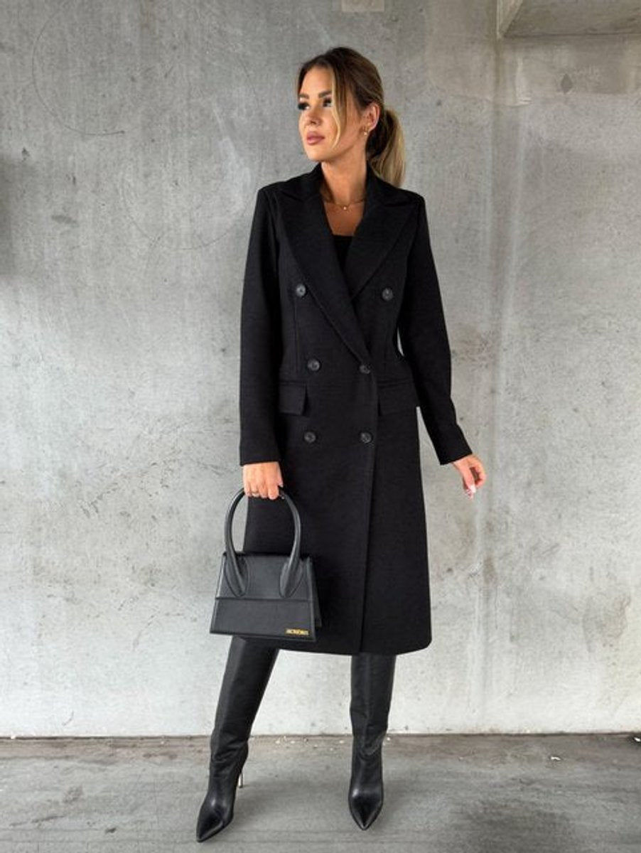 Émeline | Long manteau à double boutonnage