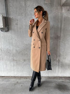 Émeline | Long manteau à double boutonnage