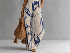 Rihanna | Mono halter estampado abstracto azul
